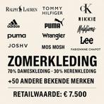 Partij Zomer- Merkkleding & overige van bekende merken 100ST, Zwart, Maat 42/44 (L), Nieuw, Ophalen of Verzenden