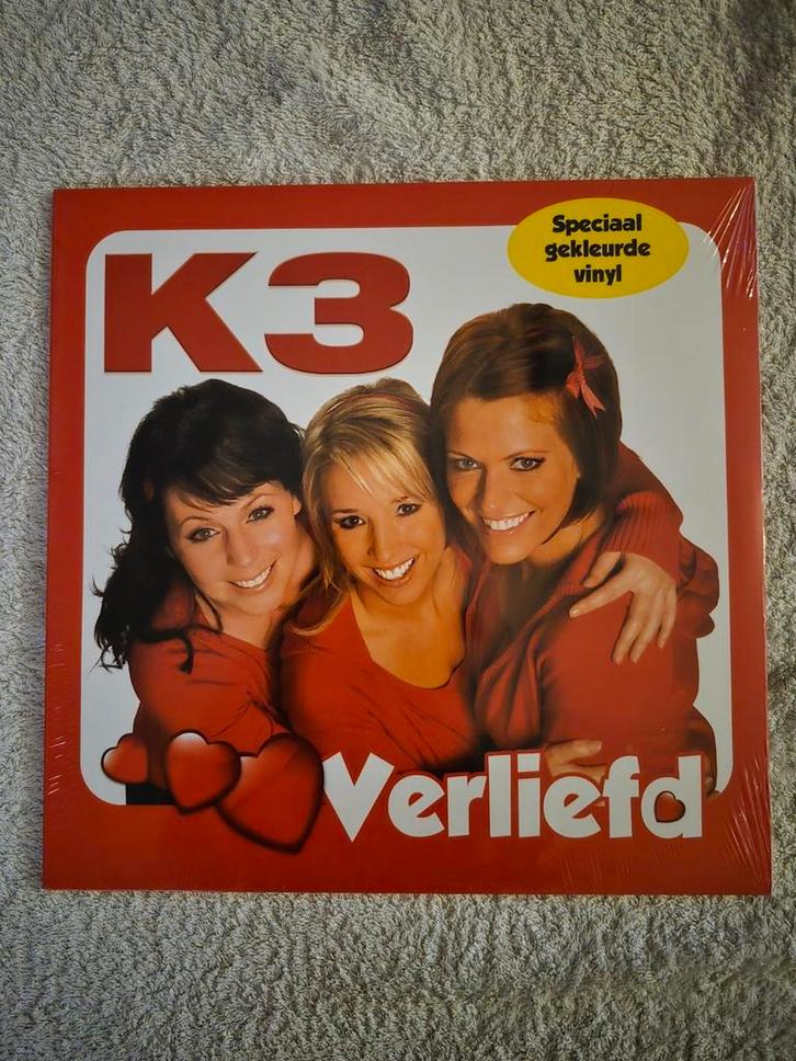 Gesealde RODE vinyl "Verliefd" van K3 originals, Cd's en Dvd's, Vinyl | Nederlandstalig, Nieuw in verpakking, Levenslied of Smartlap
