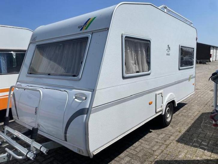 Knaus Sport 420 QD 2004; 2xtreinzit voortent, Caravans en Kamperen, Caravans, Bedrijf, tot en met 4, 750 - 1000 kg, Treinzit, Knaus