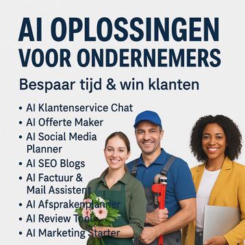 AI Oplossingen voor Ondernemers – Bespaar tijd & win klanten beschikbaar voor biedingen