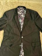 Zwart colbert met bloemenvoering, Kleding | Heren, Ophalen of Verzenden, Zo goed als nieuw, Maat 56/58 (XL), Zwart