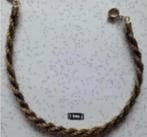 Armbandje, enkelbandje; goudkleurig met zwart; 20 cm lang, Ophalen of Verzenden, Zo goed als nieuw