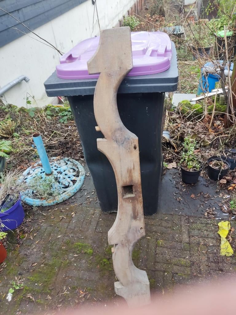 Oude eikenhouten ossenjuk, Gebruikt, Eiken, Overige typen, Ophalen of Verzenden