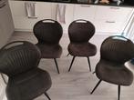 4 eetkamerstoelen  Zorro  antraciet zgan, Ophalen, Zo goed als nieuw, Vier, Modern