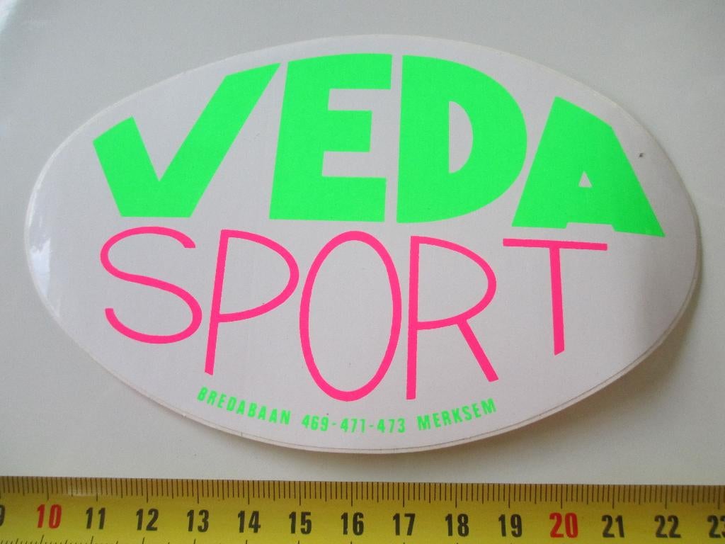 sticker merksem belgië VEDA SPORT, Ophalen, Zo goed als nieuw