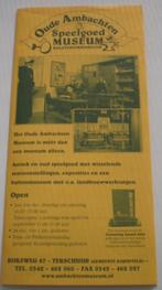 Folder - Oude ambachten & speelgoed museum - Terschuur, Verzamelen, Ophalen, Zo goed als nieuw, Overige typen