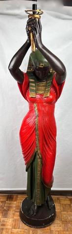 Beeld/ ex-vloerlamp van Egyptische vrouw., Ophalen, Gebruikt, 150 tot 200 cm