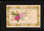 Ansichtkaart Brocante relief rozen B8-07, Ophalen of Verzenden, Voor 1920, Gelopen, Overige thema's