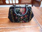 Geborduurd vintage tasje, Ophalen of Verzenden, Zo goed als nieuw, Zwart, Handtas