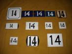 oud emaille huisnummer 14 ook 15 16 17 18 19 20 21 22 23 24, Antiek en Kunst, Antiek | Emaille, Ophalen of Verzenden
