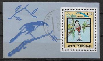 Cuba Michel blok 80 gestempeld VOGELS beschikbaar voor biedingen