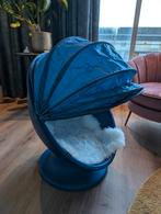Blauwe draaistoel met kap Ikea (ei stoel), Ophalen, Stof, Gebruikt, Blauw