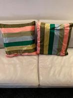 2x 50x50 kussenovertrekken., Ophalen, Zo goed als nieuw, Vierkant