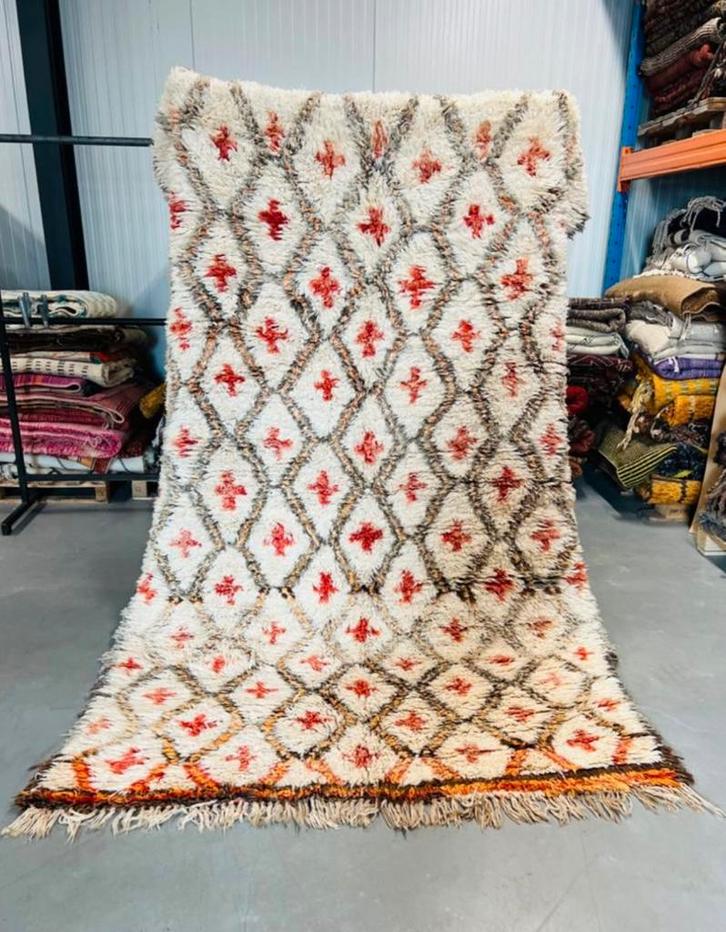 Beni Ouarain berber vloerkleed 254 x 167, Huis en Inrichting, Stoffering | Tapijten en Kleden, Zo goed als nieuw, 200 cm of meer