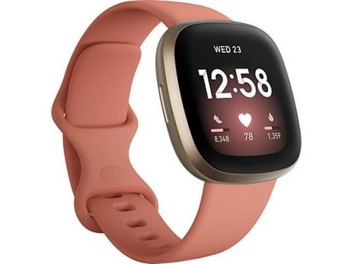 FITBIT Versa 3 - Roze (Showmodel), Sieraden, Tassen en Uiterlijk, Sporthorloges, Zo goed als nieuw, Android, Roze, Afstand, GPS