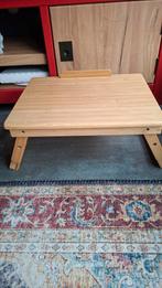 Bamboe laptop tafeltje inklapbare poten verstelbare poten, Computers en Software, Laptoptafels, Ophalen of Verzenden, Zo goed als nieuw