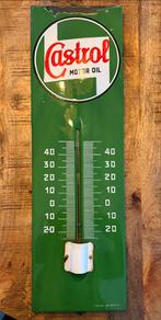 Castrol Emaille Thermometer / Reclamebord, Ophalen of Verzenden, Reclamebord