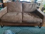 Bruinlederen bank (kunstleer) - 165cm breed, Ophalen, Kunststof, 150 tot 200 cm, Tweepersoons