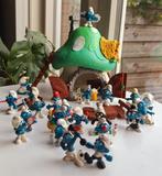 Smurfen (22) en huis vintage BP Collectie  '1969-1986, Verzamelen, Ophalen of Verzenden, Gebruikt, Verschillende Smurfen