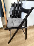 4 IKEA chairs with cushions, Huis en Inrichting, Stoelen, Ophalen, Zo goed als nieuw, Zwart, Vier