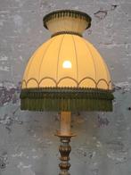 Grote bolvormige lampenkap met groene franjes, Ophalen, Gebruikt, 25 tot 50 cm, Klassiek / Retro / Vintage