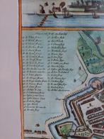 Historische kaart stadsplattegrond Arnhem middeleeuws, Antiek en Kunst, Ophalen of Verzenden