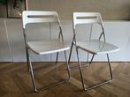 Set IKEA Nisse witte klapstoelen, Huis en Inrichting, Stoelen, Twee, Wit, Ophalen of Verzenden, Zo goed als nieuw