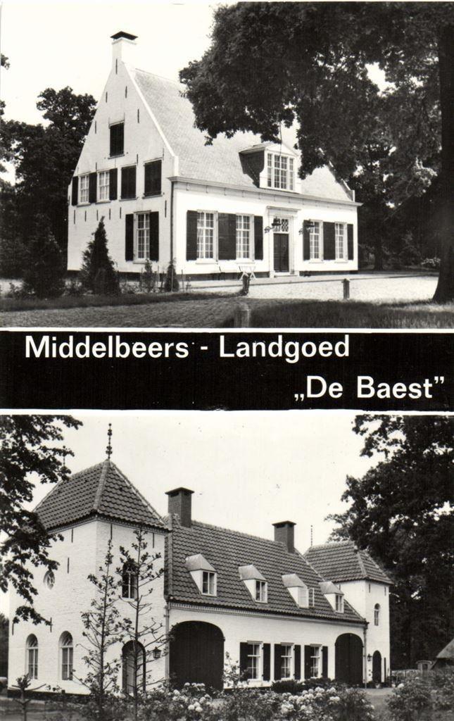 Middelbeers - Landgoed De Baest - 2 afb - ongelopen, Verzamelen, Ansichtkaarten | Nederland, Ongelopen, Noord-Brabant, Voor 1920