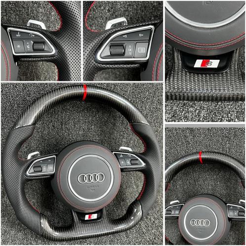 Audi S3 RS3 8V S6 RS6 S7 RS7 C7 S8 4N D4 Stuur Leder Carbon, Auto diversen, Tuning en Styling, Ophalen of Verzenden