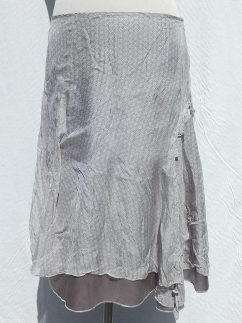 Mooie 100% linnen rok.Mt 42.Merk Best Mountain, Kleding | Dames, Rokken, Zo goed als nieuw, Maat 42/44 (L), Grijs, Onder de knie