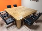 vergadertafel steigerhout behandeld, Huis en Inrichting, Tafels | Eettafels, Ophalen, Vierkant, 200 cm of meer, Zo goed als nieuw