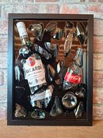 Bacardi en cola fles verwerkt in een lijst met Epoxy, Ophalen of Verzenden