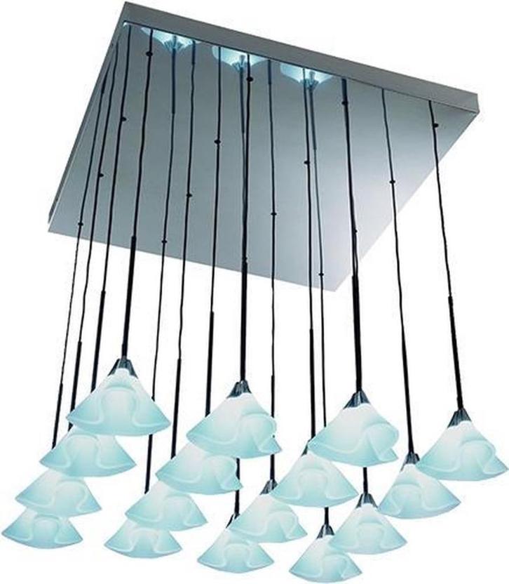 Coral Suspension QisDESIGN, Huis en Inrichting, Lampen | Hanglampen, Zo goed als nieuw, Minder dan 50 cm, Glas, Metaal, Ophalen