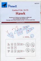 Peewit mask – Curtiss P-36 / H-75 Hawk., Overige merken, 1:72 tot 1:144, Nieuw, Ophalen of Verzenden