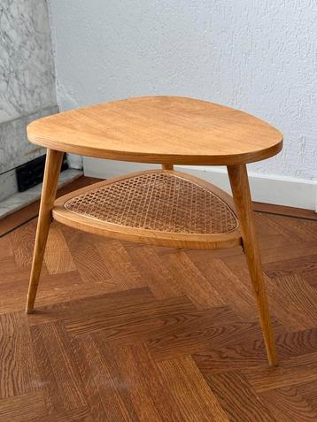 La Redoute rotan bijzettafel/nachttafel met dubbel tafelblad beschikbaar voor biedingen