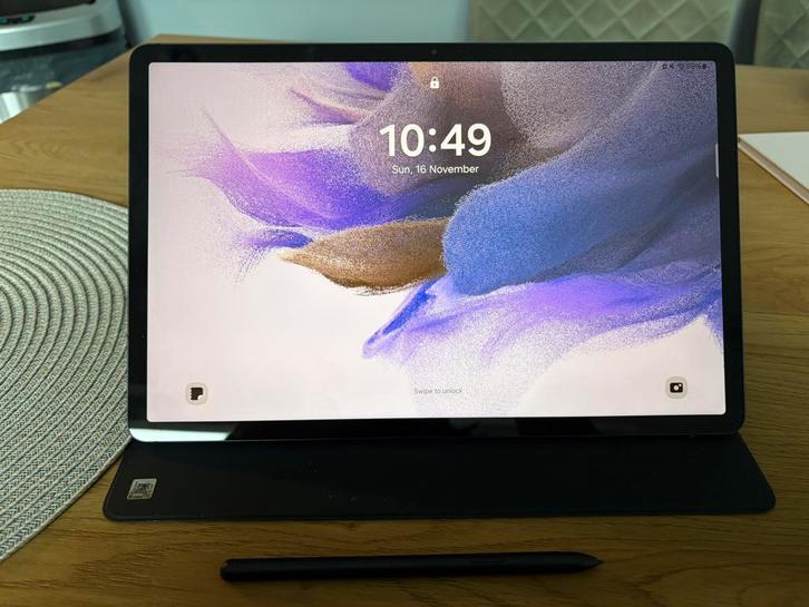 Samsung Galaxy Tab S7 FE Wi-Fi 64GB + S Pen + Book Cover, Computers en Software, Android Tablets, Zo goed als nieuw, 12 inch, 64 GB