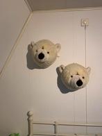 2x ijsberenkop BiBiB, wanddecoratie, Ophalen of Verzenden, Zo goed als nieuw, Wanddecoratie