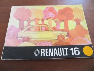 Instructieboek Renault 16 1975 beschikbaar voor biedingen