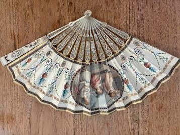 Antieke 18e eeuwse handwaaier, museumwaardig beschikbaar voor biedingen