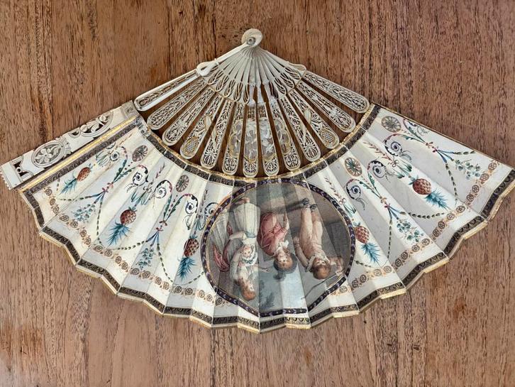 Antieke 18e eeuwse handwaaier, museumwaardig, Antiek en Kunst, Antiek | Woonaccessoires, Ophalen of Verzenden