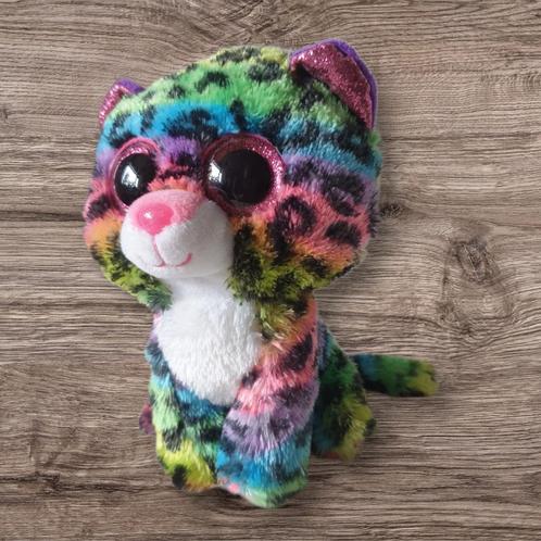 Ty Silk Dotty kat knuffel regenboog pantervlek 2807, Kinderen en Baby's, Speelgoed | Knuffels en Pluche, Zo goed als nieuw, Overige typen