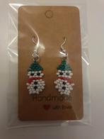 Sneeuwpop Oorbellen - Handgemaakt, Overige materialen, Hangers, Wit, Nieuw