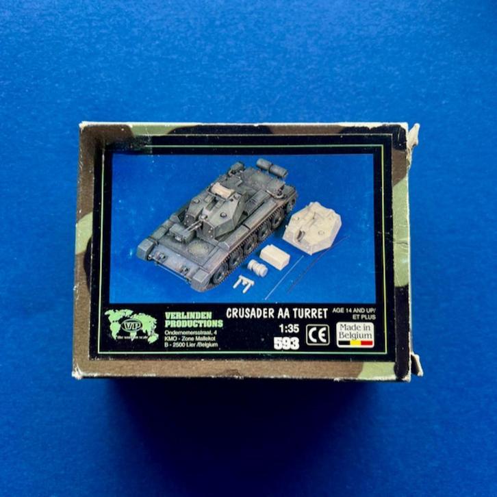 Verlinden	593	CRUSADER AA Turret	1/35	Vintage, Hobby en Vrije tijd, Modelbouw | Figuren en Diorama's, Nieuw, 1:35 tot 1:50, Ophalen of Verzenden
