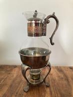 Antieke glas met zilveren karaf, Antiek en Kunst, Ophalen of Verzenden