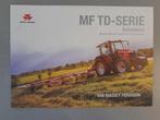 Tractor folder Massey Ferguson TD serie schudders, Boeken, Catalogussen en Folders, Folder, Ophalen of Verzenden, Zo goed als nieuw