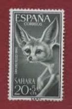 Fauna - Dieren - Onbekend dier - Spanje-Sahara - jr.'60 -geb, Ophalen of Verzenden, Gestempeld, Dier of Natuur