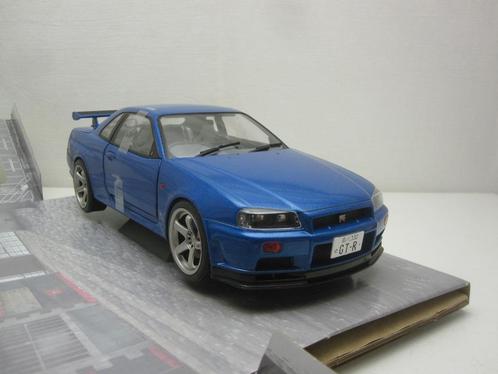Nissan Skyline R34 GTR 1999 1:18 Solido, Hobby en Vrije tijd, Modelauto's | 1:18, Nieuw, Auto, Solido, Ophalen of Verzenden