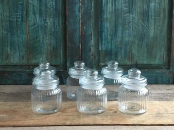 Glazen voorraad potten met deksel set van 6 stuks beschikbaar voor biedingen