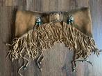 Country leer franjes riem, 80 tot 90 cm, Bruin, Echt leder, Ophalen of Verzenden