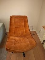 Cognac Draaibare Stoel - ZGAN, Huis en Inrichting, Stoelen, Ophalen, Bruin, Zo goed als nieuw, Metaal